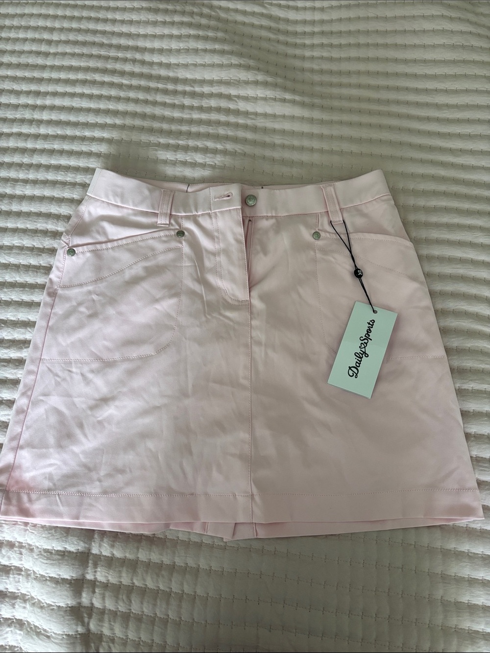 Daily Sports Light Pink A-Line Mini Skirt with Shorts
